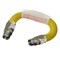 Flextron Gas Line Hose 3/8'' O.D.x18'' Len 1/2"x3/8" MIP Fittings Yellow Coated Stainless Steel Flexible FTGC-YC14-18D - alternate 1